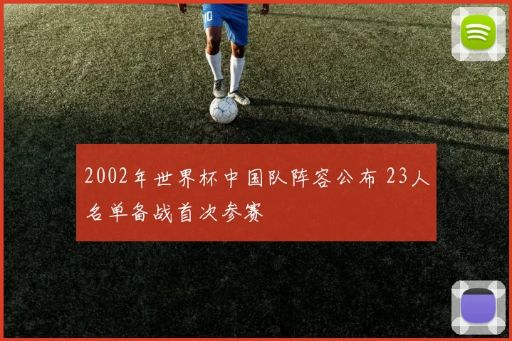 2002年世界杯中国队阵容公布 23人名单备战首次参赛