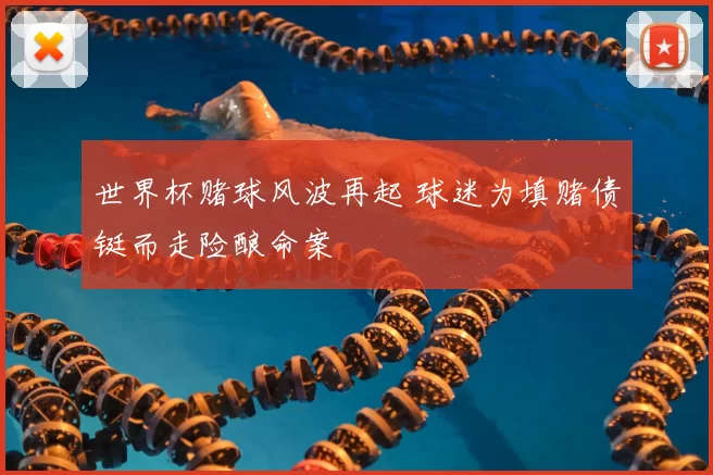 世界杯赌球风波再起 球迷为填赌债铤而走险酿命案